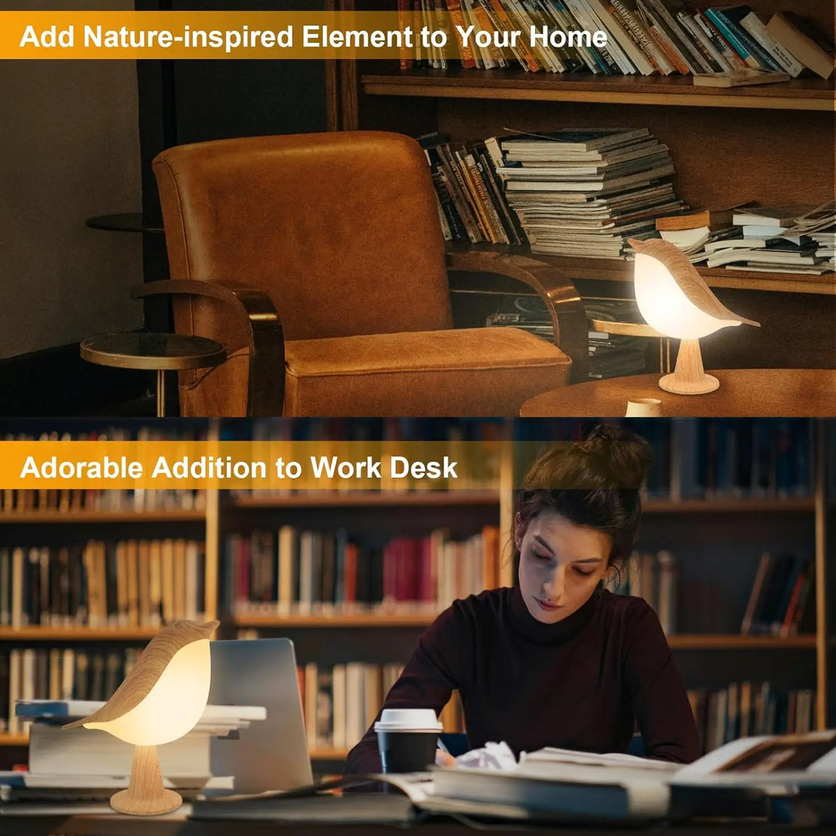 Dimmable Touch-Control Bird Lamp