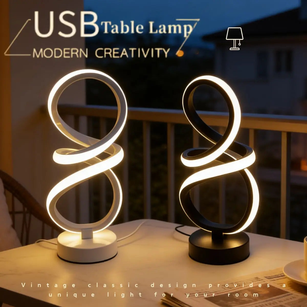 Retro Spiral Dimmable Desk Lamp