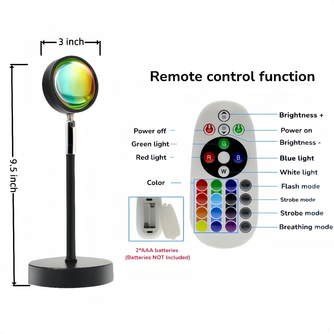 16-Color Sunset Lamp with Remote