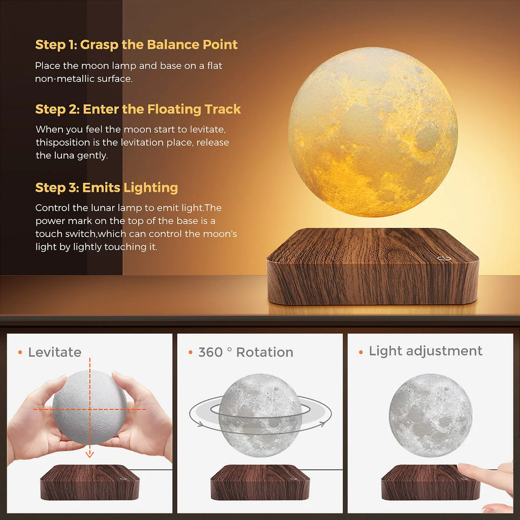Magnetic Floating Moon Lamp