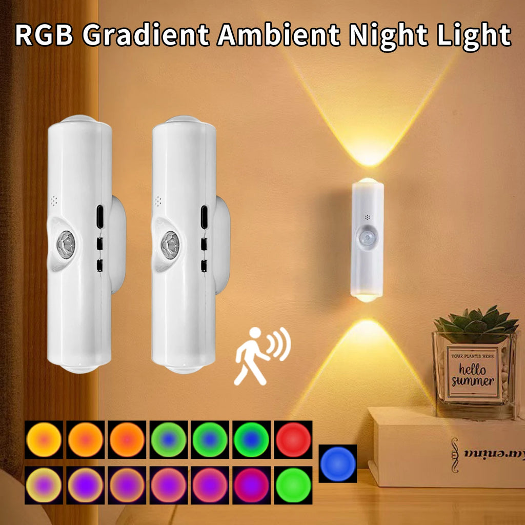 RGB Gradient Motion Sensor Wall Light